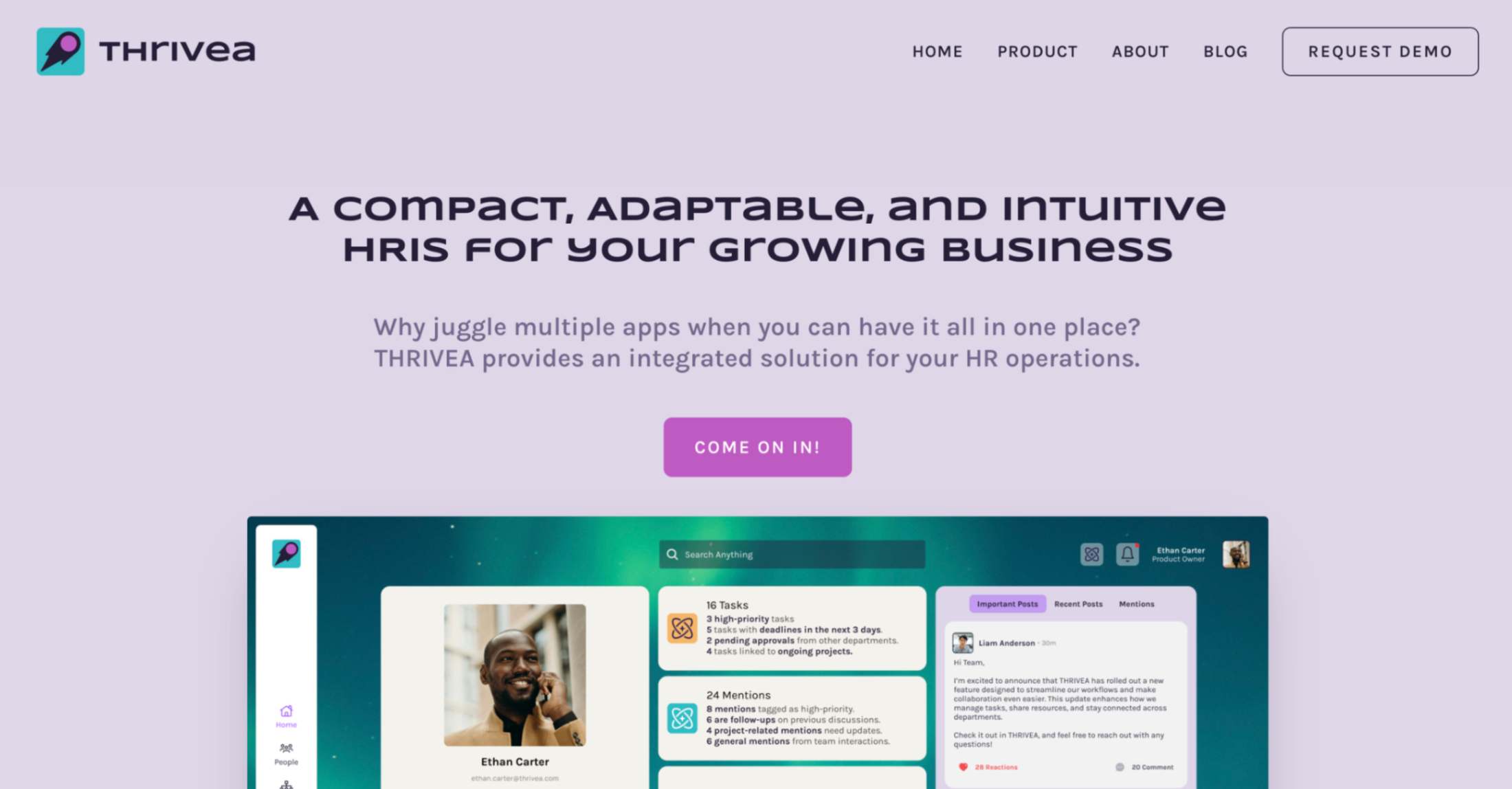 Employee record management software Thrivea